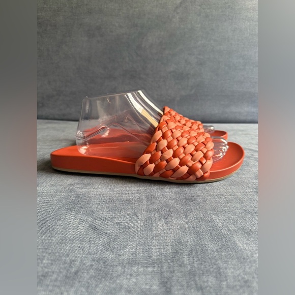 Universal Threads Red Woven Slip On Slides Womens SZ 10 New Casual Summer Comfy - Picture 1 of 8